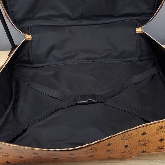 MCM Ottomar Suitcase in Visetos Tan Cognac Leather Weekender Monogram Logo $1390 - Picture 12 of 16